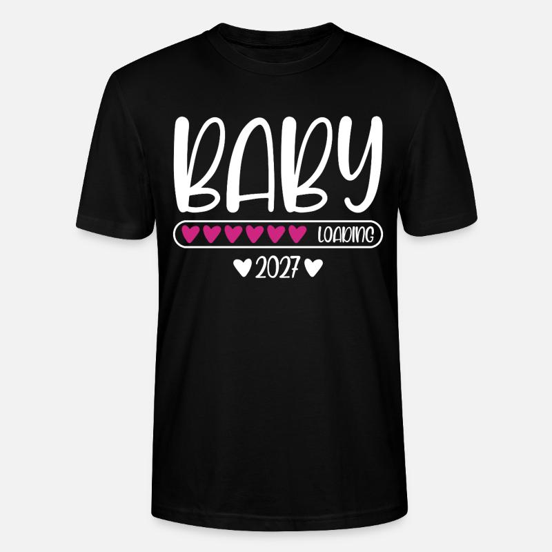 Baby 2027 loading Herzchen Ladebalken - Stanley/Stella Unisex Bio-T-Shirt CRAFTER - Schwarz
