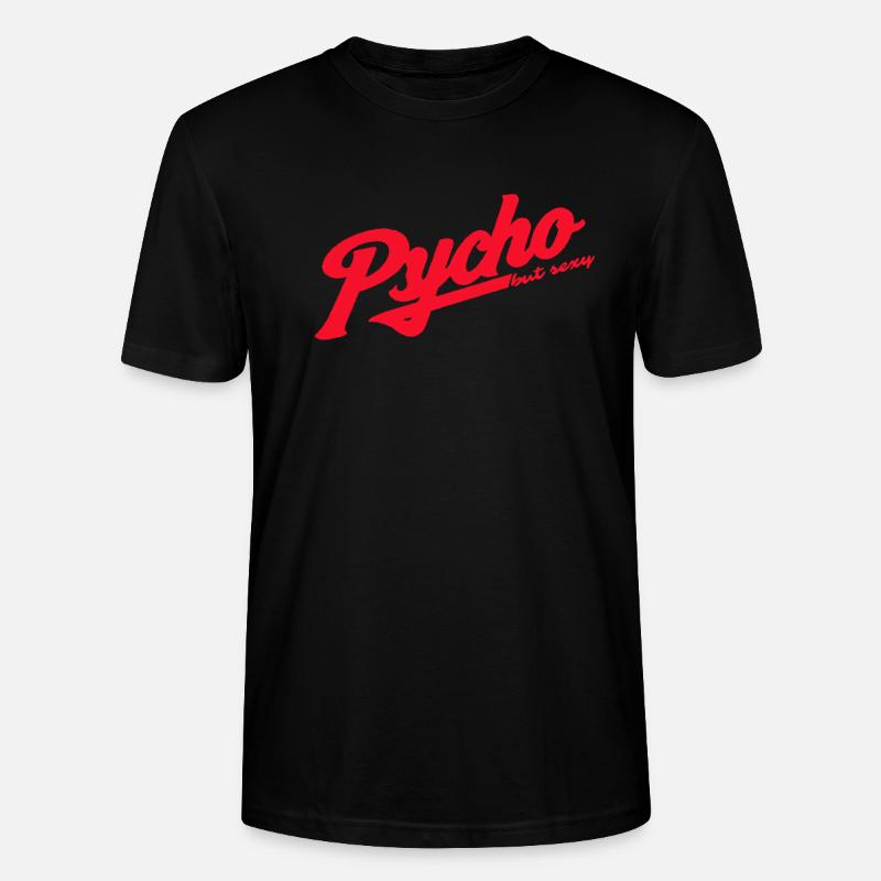 Psycho Retro Script Logo - T-shirt bio CRAFTER Stanley Stella Unisexe - noir