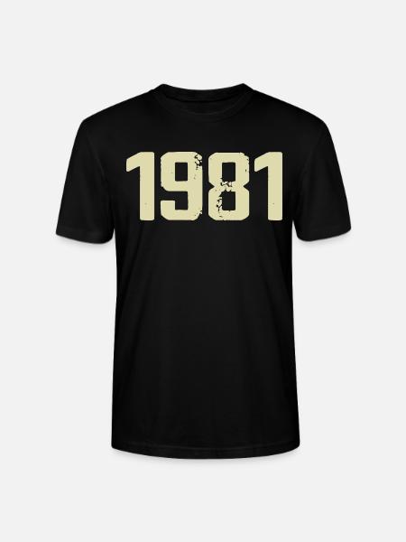 Jubilee 1981 - Stanley/Stella CRAFTER Unisex Organic T-Shirt - black