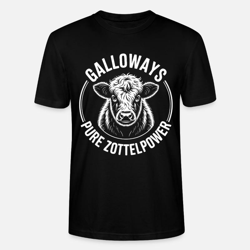 Galloway Rind Kopf - Stanley/Stella Unisex Bio-T-Shirt CRAFTER - Schwarz