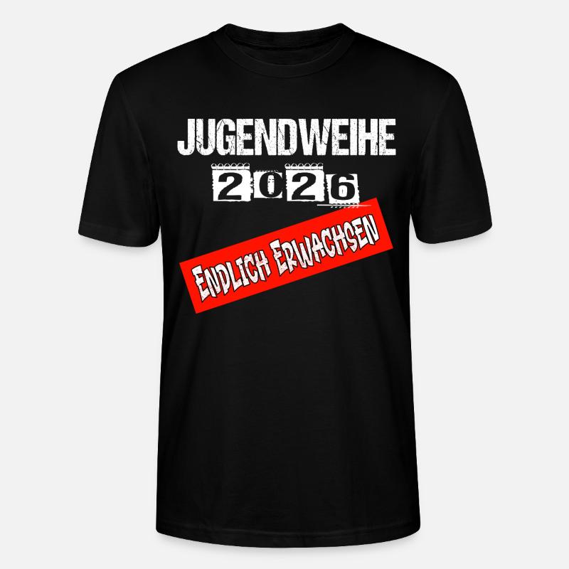 Jugendweihe - Jugendweihe 2026 - Stanley/Stella Unisex Bio-T-Shirt CRAFTER - Schwarz