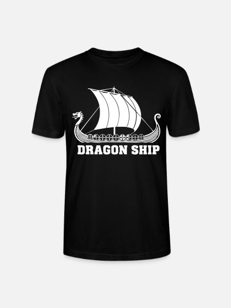 Drakkar-Drachen-Schiff Wikinger-Norse-Schiff - Stanley/Stella Unisex Bio-T-Shirt CRAFTER - Schwarz