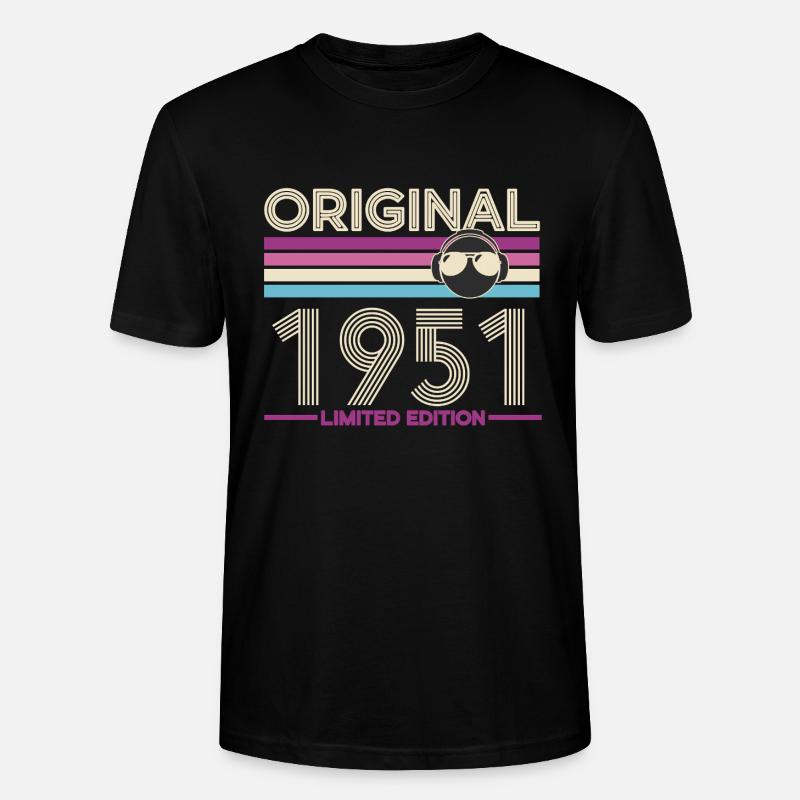 Original 1951 édition limitée - T-shirt bio CRAFTER Stanley Stella Unisexe - noir
