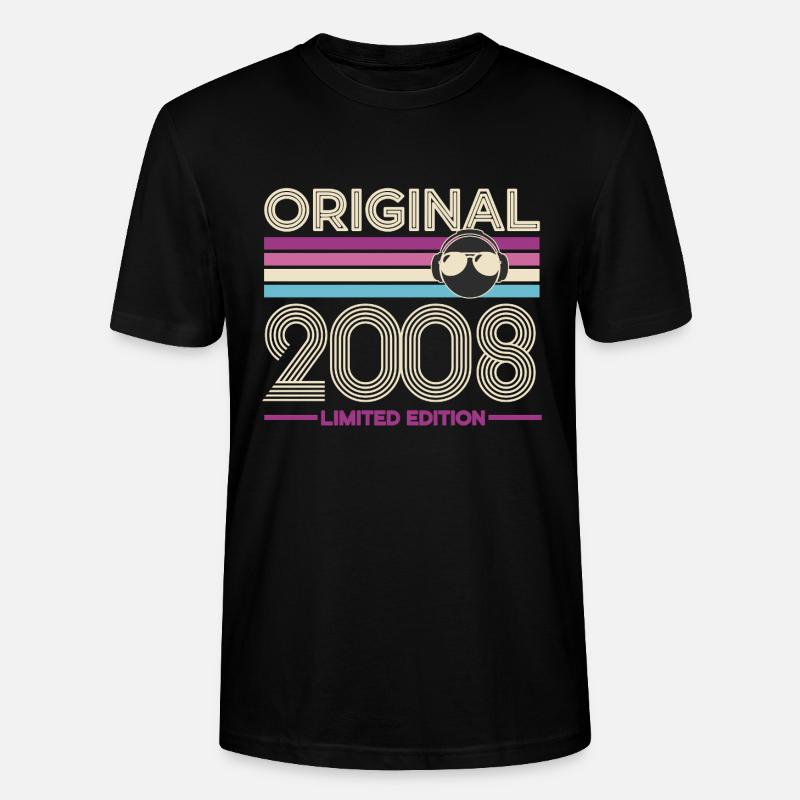 Original 2008 Limited Edition Retro - Stanley/Stella Unisex Bio-T-Shirt CRAFTER - Schwarz