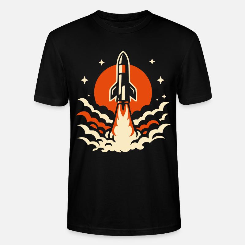 Fusée rétro - T-shirt bio CRAFTER Stanley Stella Unisexe - noir