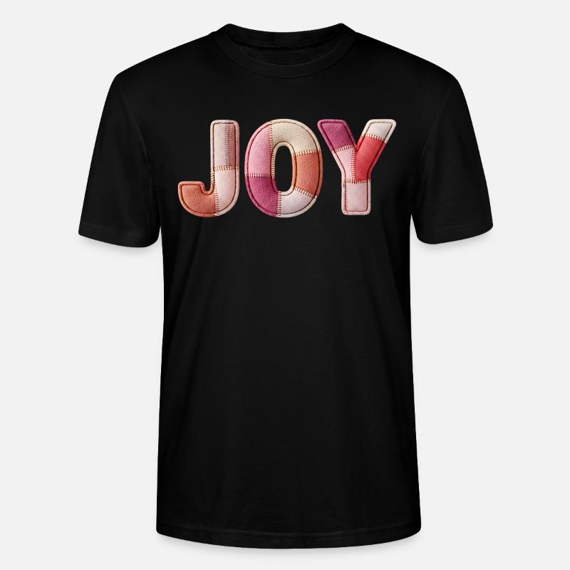 Joy Freude Patchwork Geschenk Frauen - Stanley/Stella Unisex Bio-T-Shirt CRAFTER - Schwarz