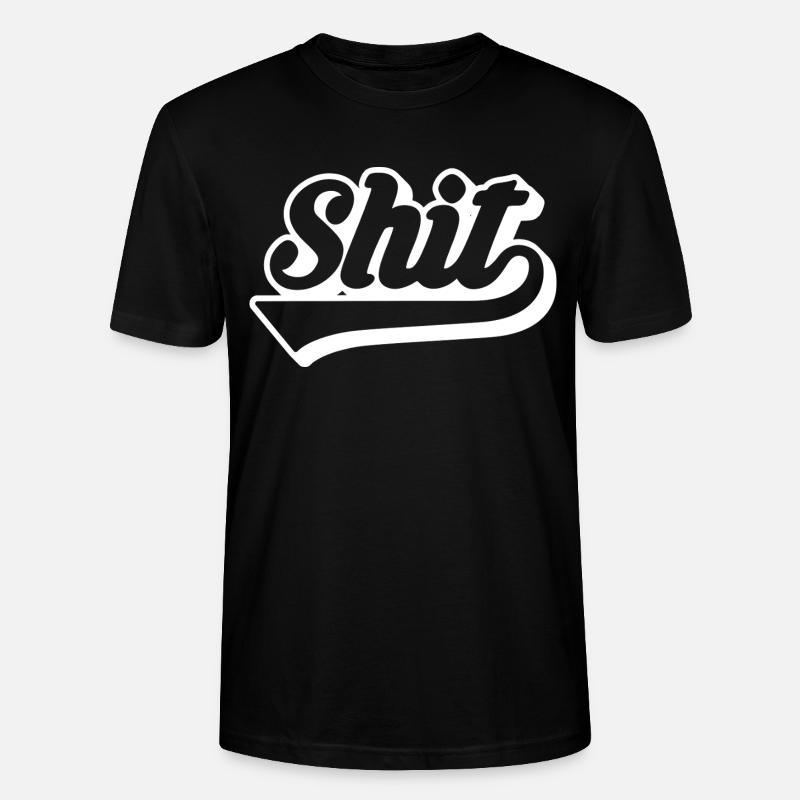 Merde Rétro Script - T-shirt bio CRAFTER Stanley Stella Unisexe - noir