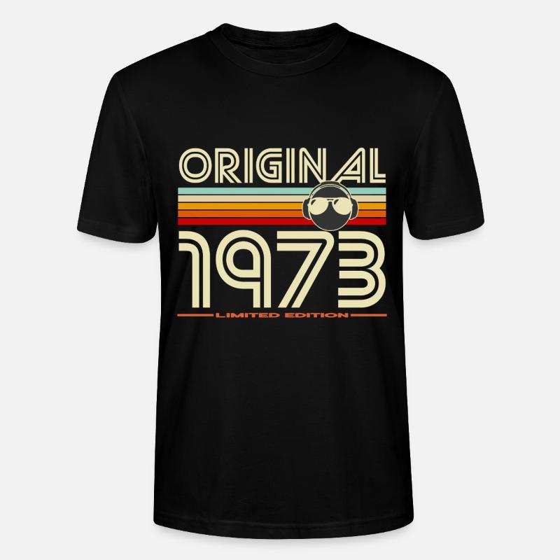Original 1973 Limited Edition Retro - Stanley/Stella Unisex Bio-T-Shirt CRAFTER - Schwarz