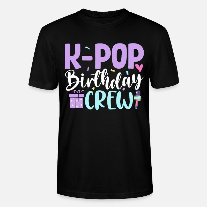Équipe d’anniversaire K Pop - T-shirt bio CRAFTER Stanley Stella Unisexe - noir