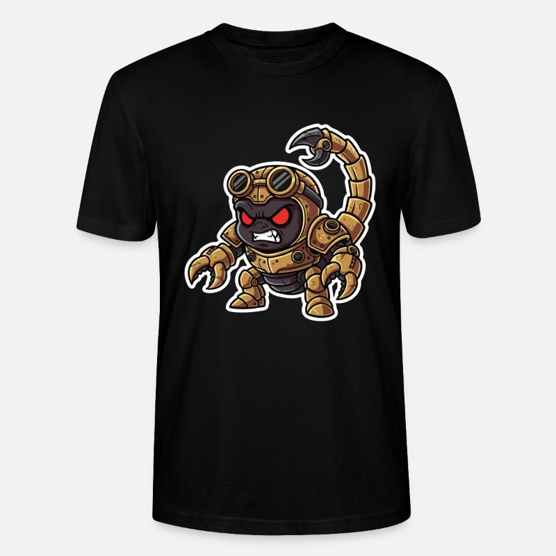 Skorpion Bionic Steampunk Krieger Messingnieten - Stanley/Stella Unisex Bio-T-Shirt CRAFTER - Schwarz