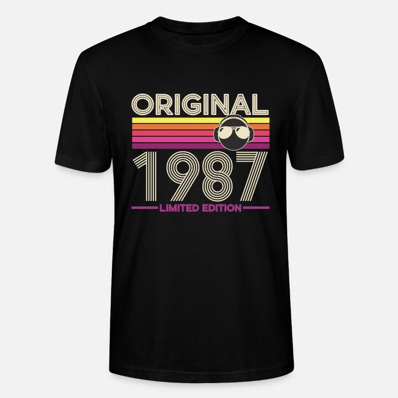 Original 1987 Édition Limitée - T-shirt bio CRAFTER Stanley Stella Unisexe - noir