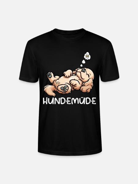 Hundemüde Cocker Spaniel Cockerhund Cockerbesitzer - Stanley/Stella Unisex Bio-T-Shirt CRAFTER - Schwarz