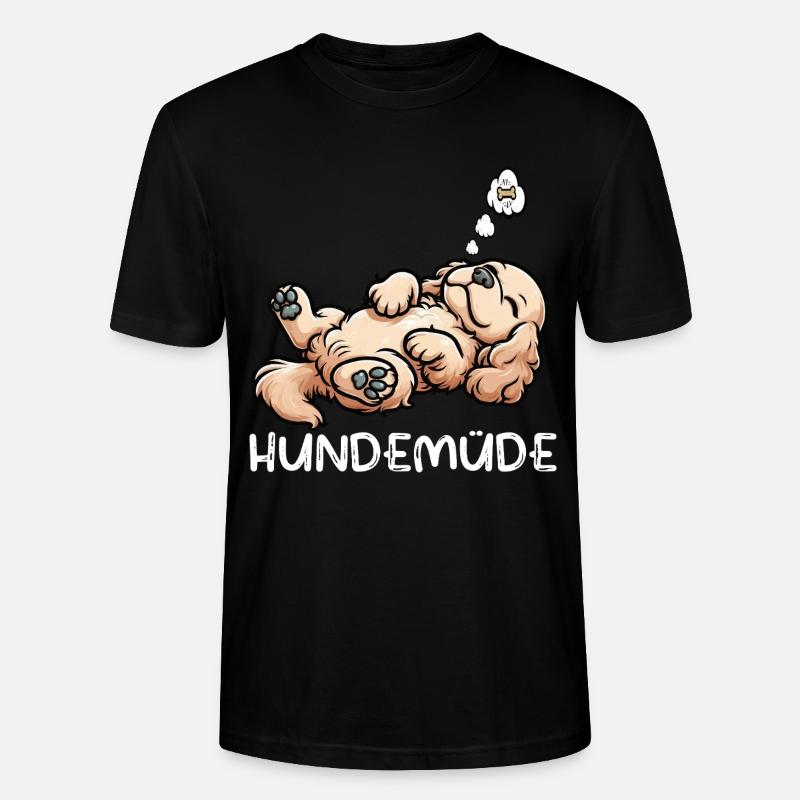 Hundemüde Cocker Spaniel Cockerhund Cockerbesitzer - Stanley/Stella Unisex Bio-T-Shirt CRAFTER - Schwarz