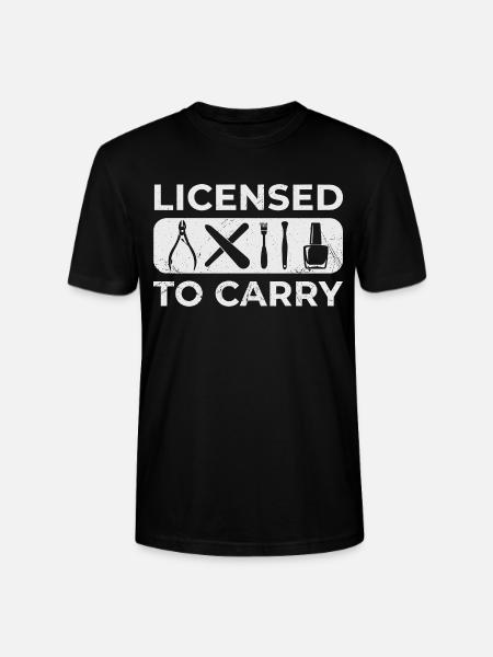 Nail Technician – Licensed to Carry Nageldesign - Stanley/Stella Unisex Bio-T-Shirt CRAFTER - Schwarz