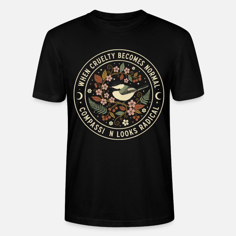 Moral Compass: Commitment to Cruelty - Stanley/Stella CRAFTER Unisex Organic T-Shirt - black