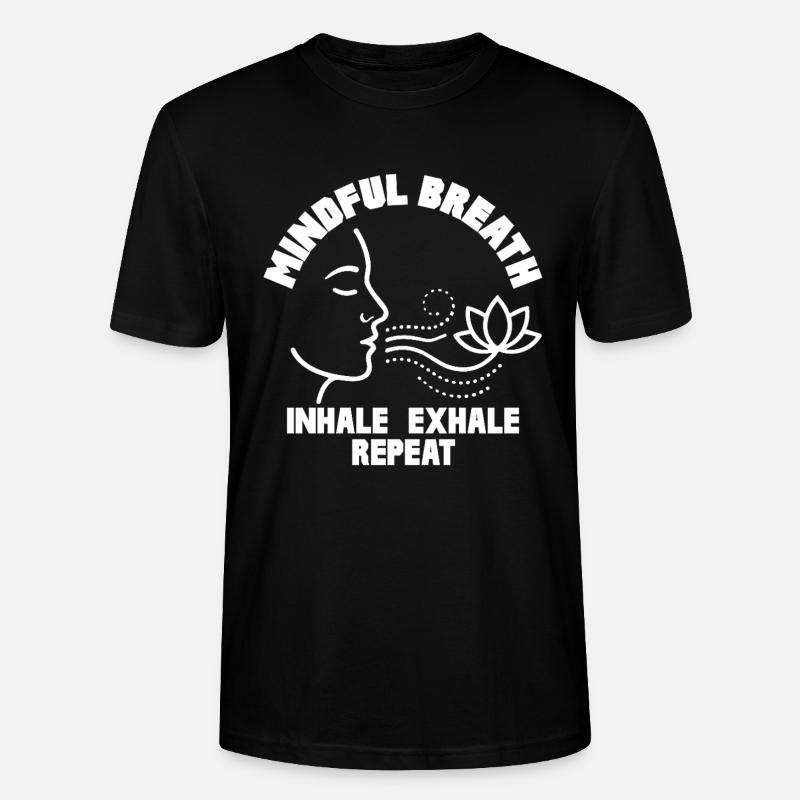 Respiration consciente Pleine conscience Calme - T-shirt bio CRAFTER Stanley Stella Unisexe - noir