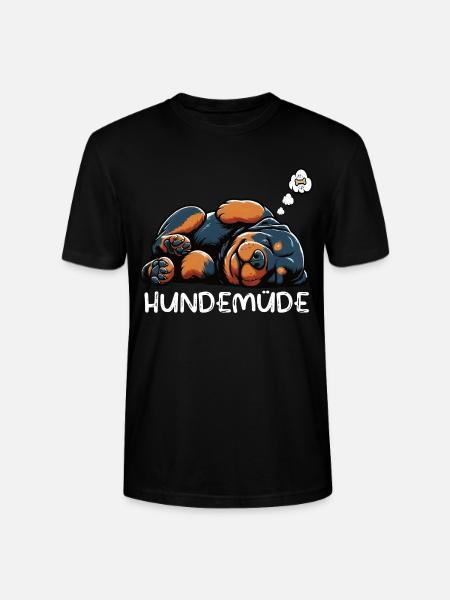 Hundemüde Rottweiler Rottweilerbesitzer Rottie - Stanley/Stella Unisex Bio-T-Shirt CRAFTER - Schwarz