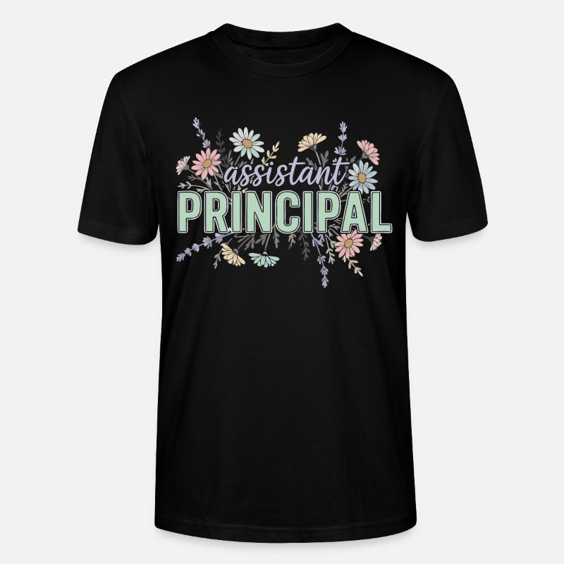 Konrektor Assistant Principal Blumen - Stanley/Stella Unisex Bio-T-Shirt CRAFTER - Schwarz