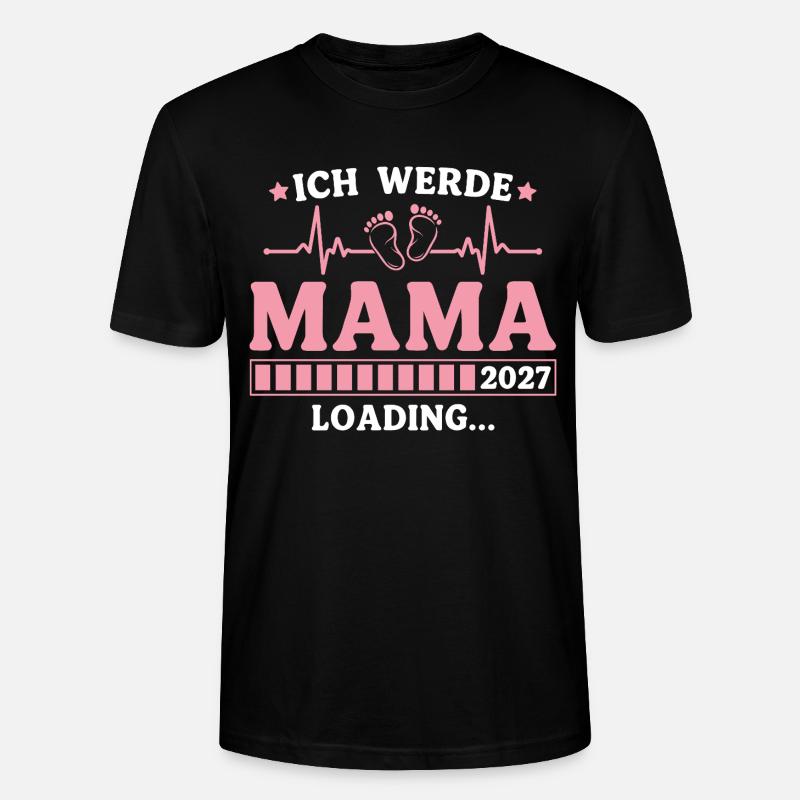 Ich werde Mama 2027 – Werdende Mutter - Stanley/Stella Unisex Bio-T-Shirt CRAFTER - Schwarz