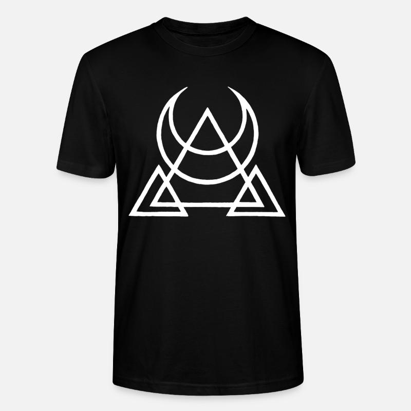 Symbole blanc des pyramides égyptiennes - T-shirt bio CRAFTER Stanley Stella Unisexe - noir