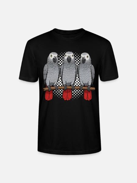Graupapagei Papagei Papageibesitzer Papageihalter - Stanley/Stella Unisex Bio-T-Shirt CRAFTER - Schwarz