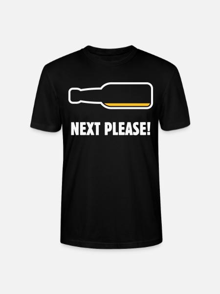 Next Please! (Beer / Beer / NEG 2C) - Stanley/Stella CRAFTER Unisex Organic T-Shirt - black