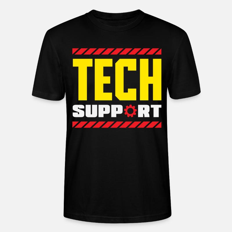 Tech Support Mitarbeiter Zahnrad Industrial - Stanley/Stella Unisex Bio-T-Shirt CRAFTER - Schwarz