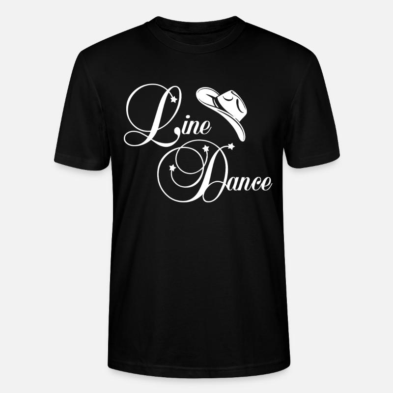 Line Dance Cowboy - Stanley/Stella Unisex Bio-T-Shirt CRAFTER - Schwarz