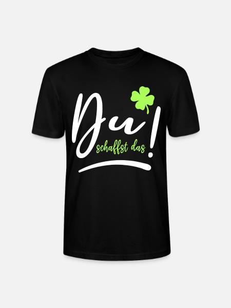 Du schaffst das! Glücksbringer Glück Mutmacher - Stanley/Stella Unisex Bio-T-Shirt CRAFTER - Schwarz
