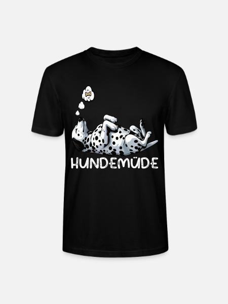 Hundemüde Dalmatiner Dalmatinerbesitzer Dalmatine - Stanley/Stella Unisex Bio-T-Shirt CRAFTER - Schwarz