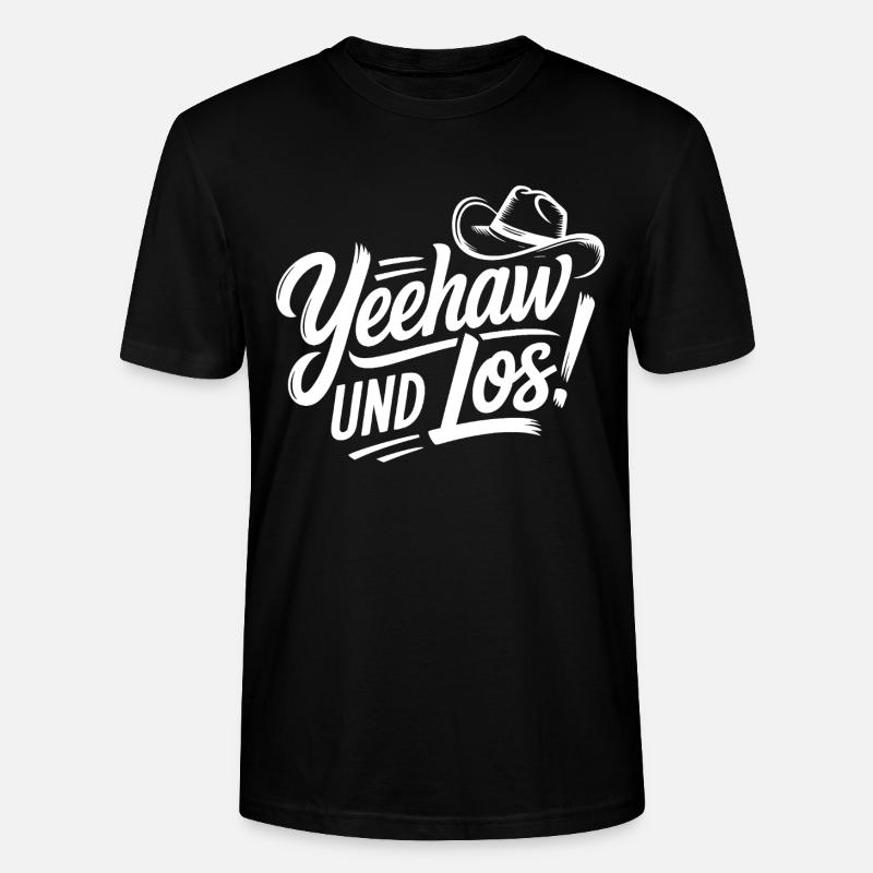 Yeehaw und Los! Western Script - Stanley/Stella Unisex Bio-T-Shirt CRAFTER - Schwarz