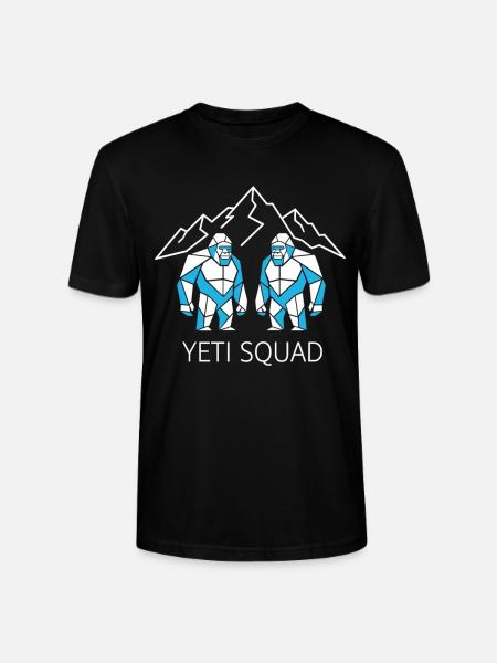 Yeti Squad Geometric Bigfoot Mountain - Stanley/Stella CRAFTER Unisex Organic T-Shirt - black