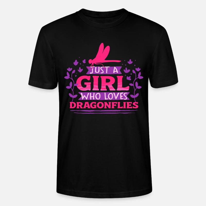 Libelle Libellen - Stanley/Stella Unisex Bio-T-Shirt CRAFTER - Schwarz