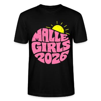 Malle 2026 Malle Girls - Stanley/Stella CRAFTER Unisex Organic T-Shirt - black - Front - Alina (178cm) & Michal (187cm)