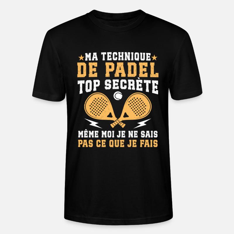 ma technique de padel  - T-shirt bio CRAFTER Stanley Stella Unisexe - noir