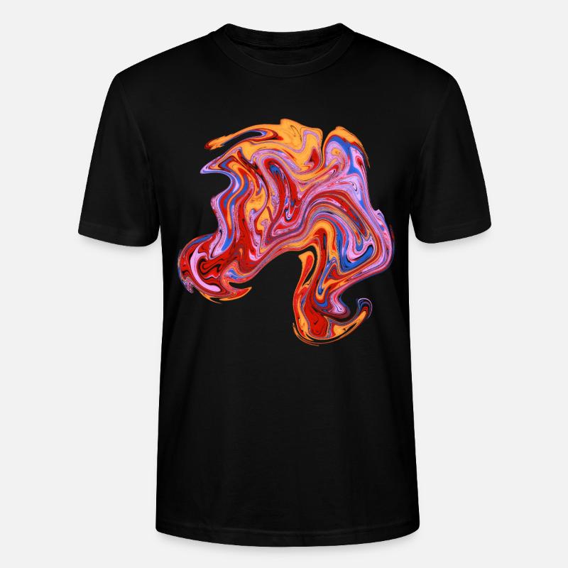 Farbwirbel Neon-Muster - Stanley/Stella Unisex Bio-T-Shirt CRAFTER - Schwarz
