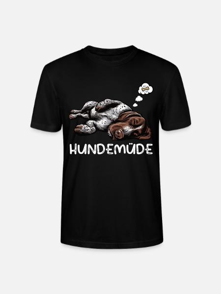Hundemüde Deutsch Drahthaar drahthaar hunde - Stanley/Stella Unisex Bio-T-Shirt CRAFTER - Schwarz