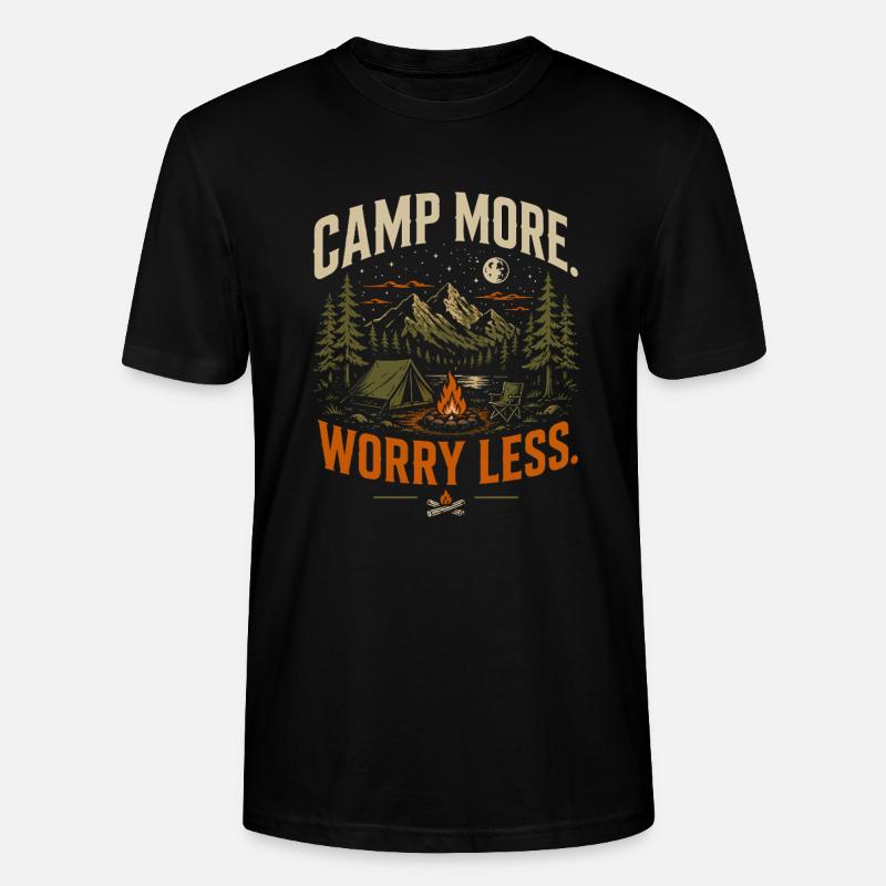 Camper plus, moins de soucis - T-shirt bio CRAFTER Stanley Stella Unisexe - noir
