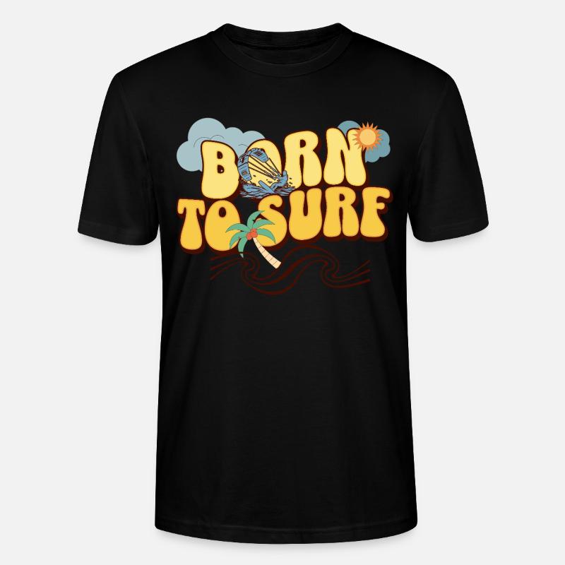 Né pour surfer - T-shirt bio CRAFTER Stanley Stella Unisexe - noir