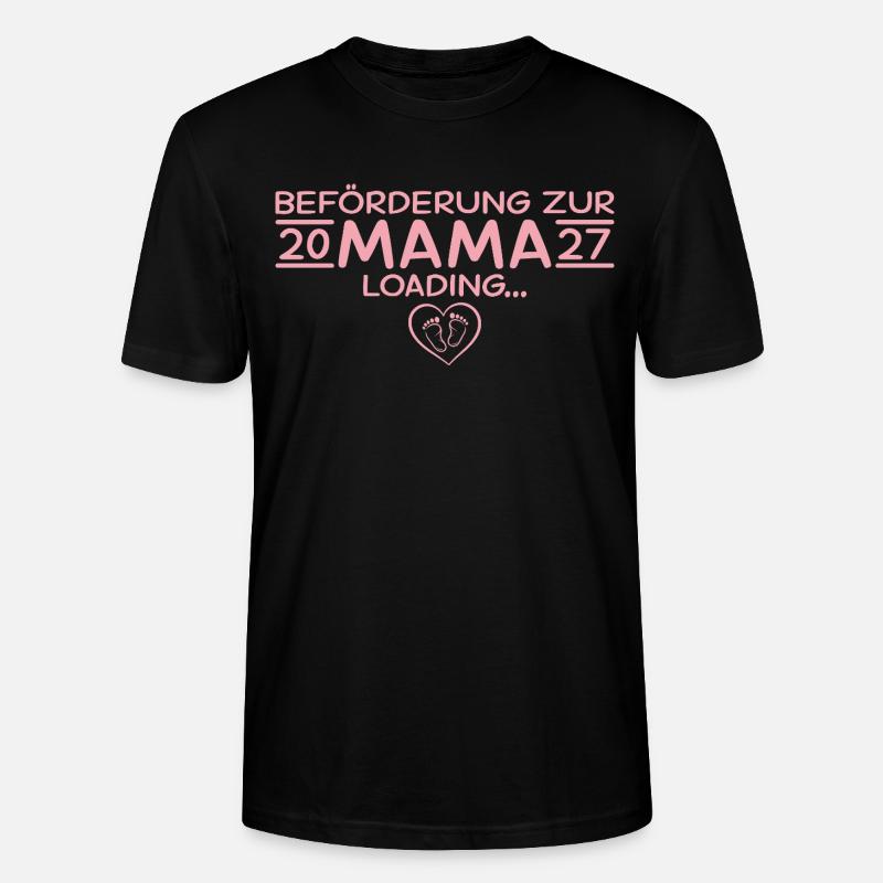 Beförderung zur Mama 2027 – Loading - Stanley/Stella Unisex Bio-T-Shirt CRAFTER - Schwarz
