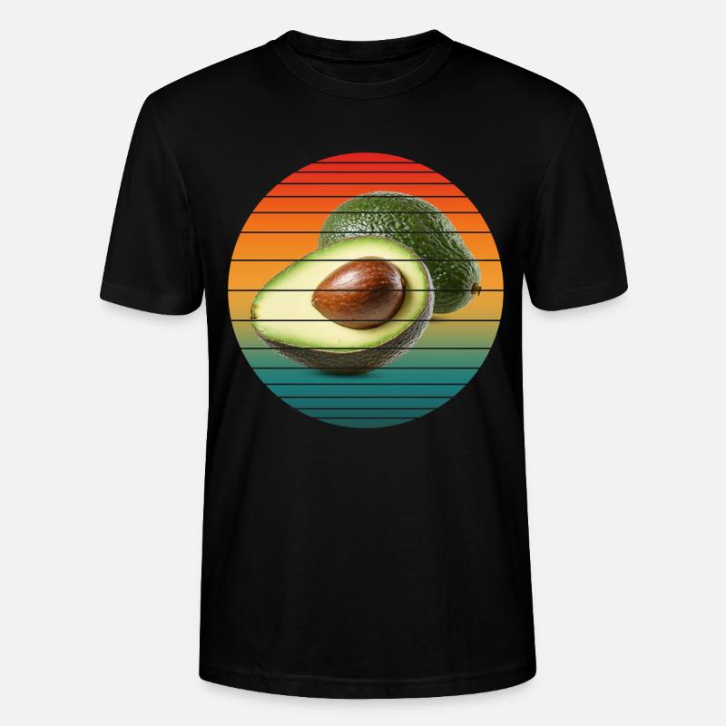 Avocadofrucht - Stanley/Stella Unisex Bio-T-Shirt CRAFTER - Schwarz