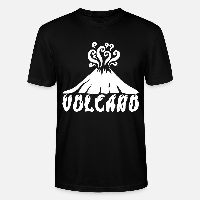 Volcan blanc - T-shirt bio CRAFTER Stanley Stella Unisexe - noir