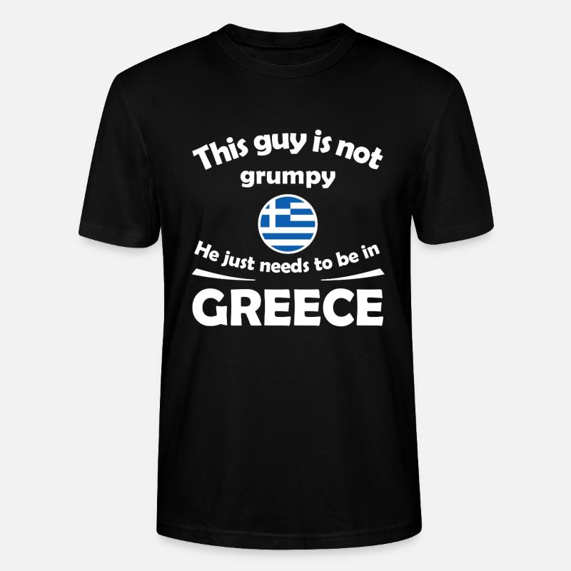 Not Grumpy Greek Vibe Tee - Stanley/Stella Unisex Bio-T-Shirt CRAFTER - Schwarz