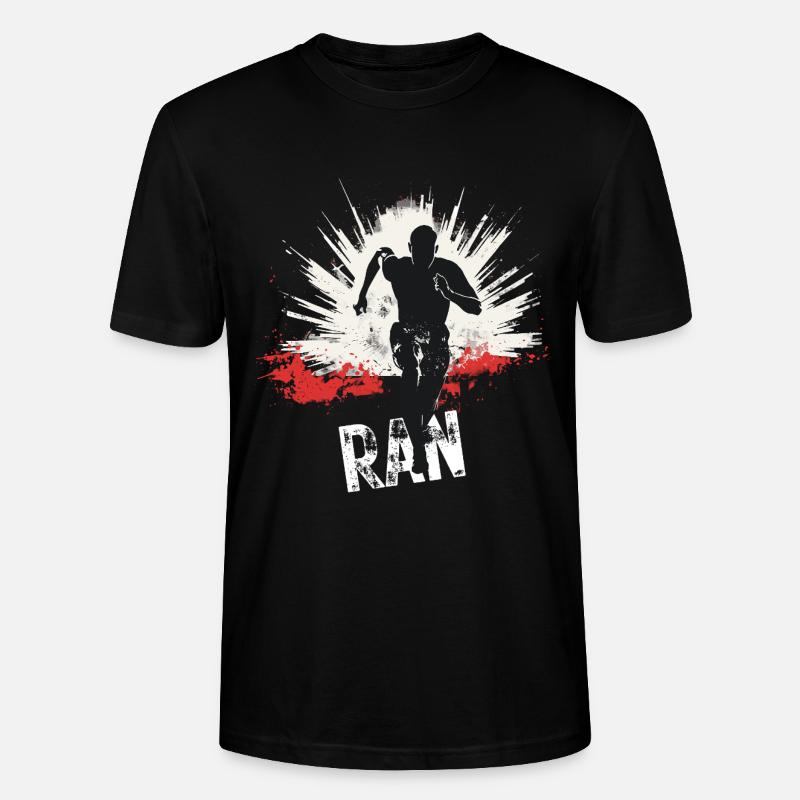 Running Jogging Runner Sprint Design - Stanley/Stella Unisex Bio-T-Shirt CRAFTER - Schwarz