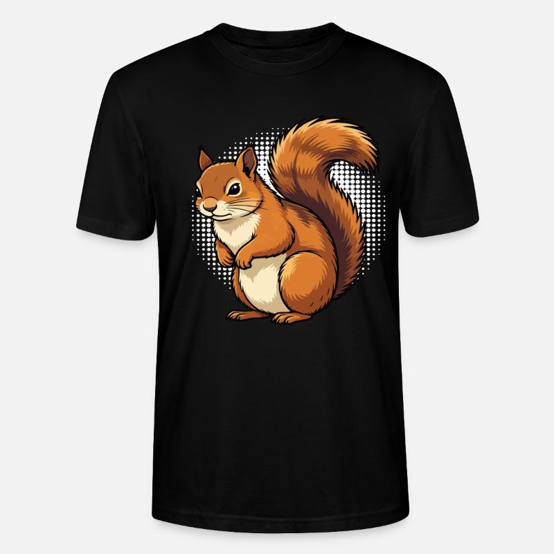 Eichhörnchen Eichhorn Eichhörnchenliebhaber Nager - Stanley/Stella Unisex Bio-T-Shirt CRAFTER - Schwarz