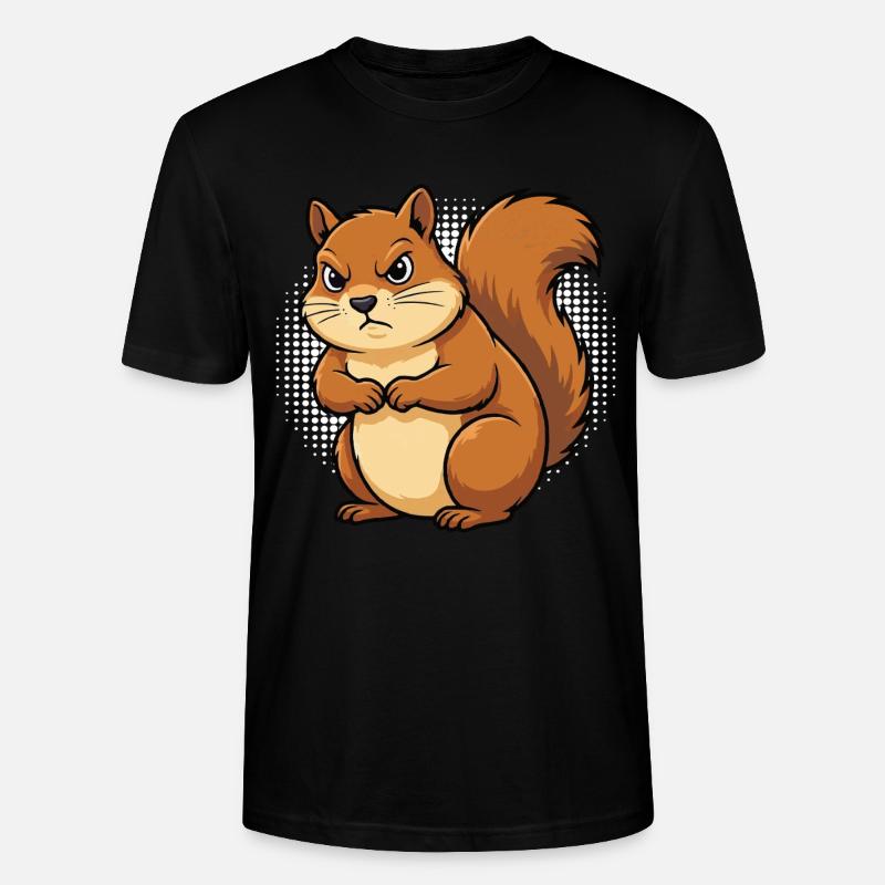 Eichhörnchen Eichhorn Eichhörnchenliebhaber Nager - Stanley/Stella Unisex Bio-T-Shirt CRAFTER - Schwarz