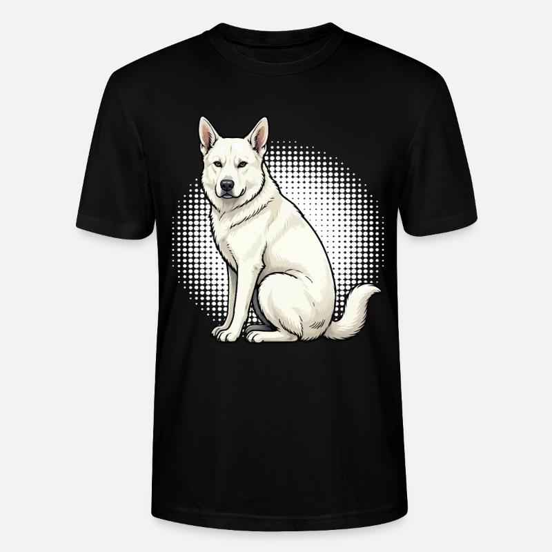 Weißer Schäferhund Schäferhund Schäferhunde - Stanley/Stella Unisex Bio-T-Shirt CRAFTER - Schwarz