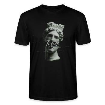 Music Trance Statue – Herren-Damenfestival-Outfit - Stanley/Stella Unisex Bio-T-Shirt CRAFTER - Schwarz - Vorne - Alina (178cm) & Michal (187cm)