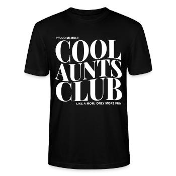 COOL AUNTS CLUB - Stanley/Stella Unisex Bio-T-Shirt CRAFTER - Schwarz - Vorne - Alina (178cm) & Michal (187cm)