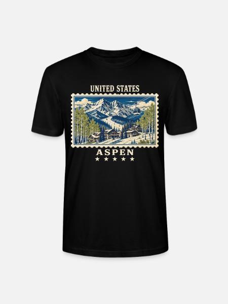 USA Aspen Vintage Reismerk - Stanley/Stella Uniseks bio-T-shirt CRAFTER - zwart
